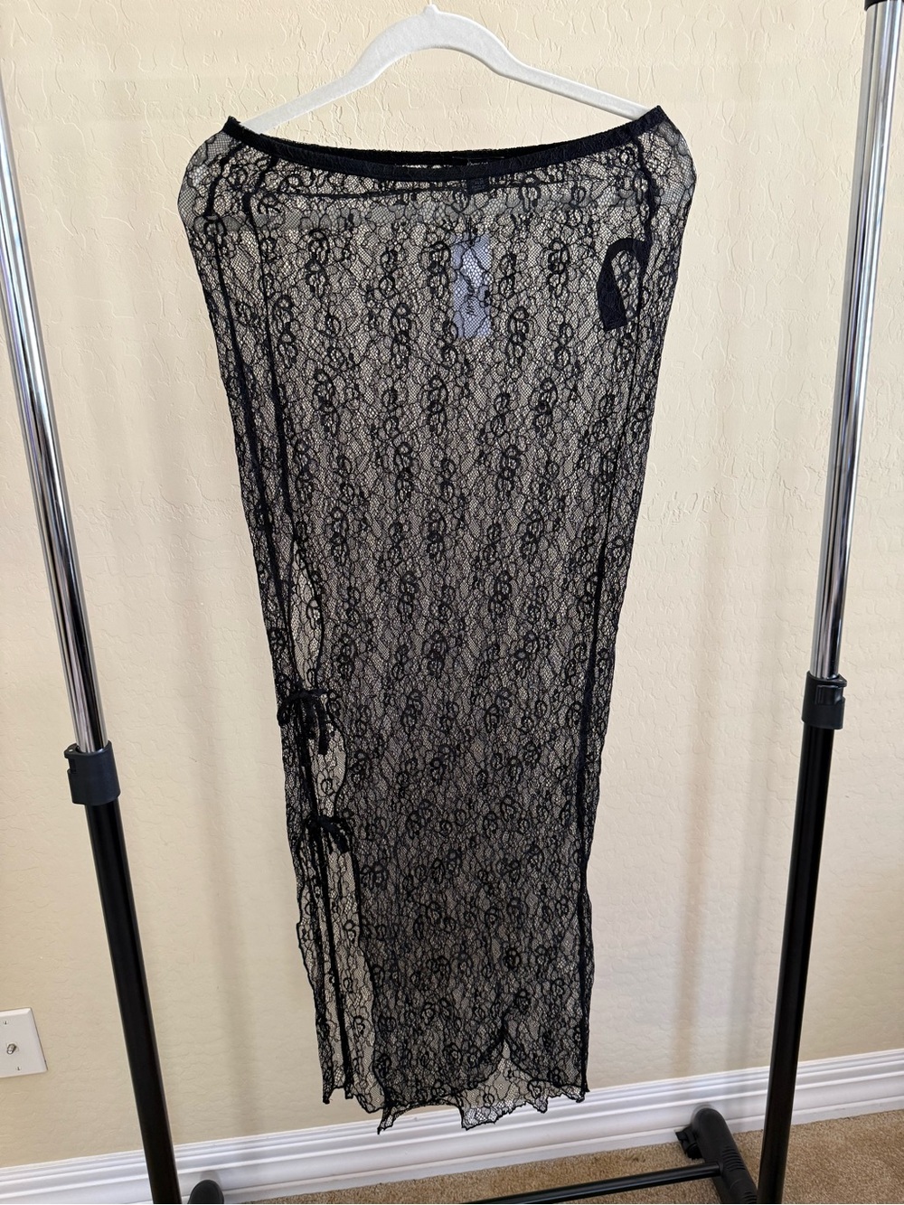 Nasty Gal Black Lace Maxi Skirt